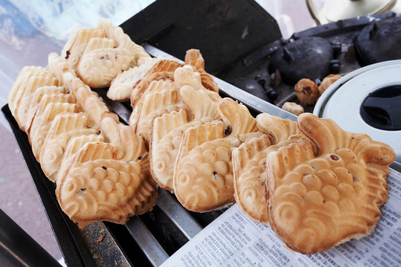 Bungeoppang, Fish shaped Pastry in Korea.