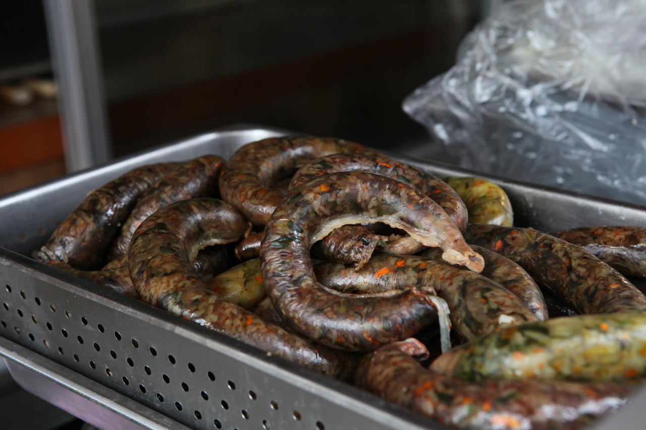 Sundae, Traditional Korean Blood Sausage.